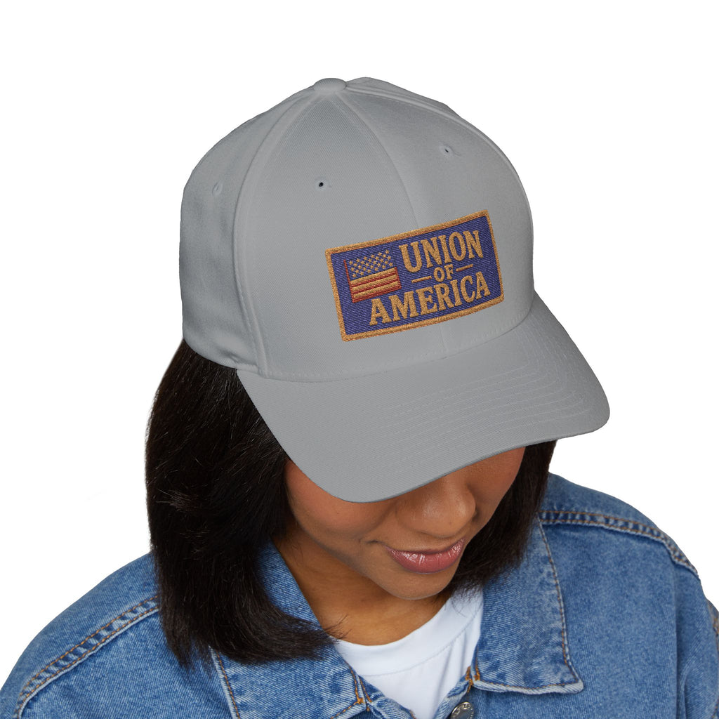 Union Of America Fitted Embroidered Cap