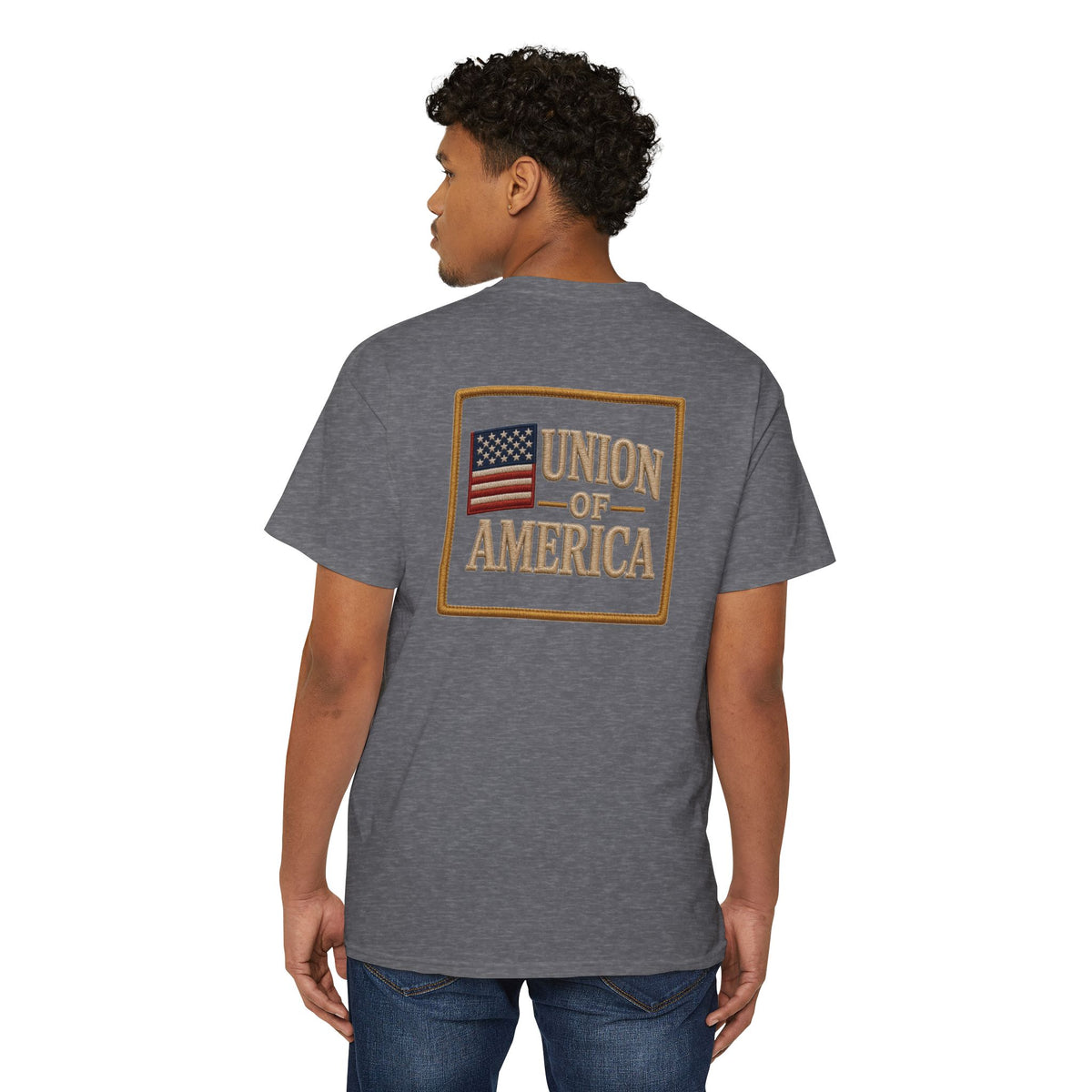 Union Of America  Pocket T Union Made in America Vintage Flag T-Shirt