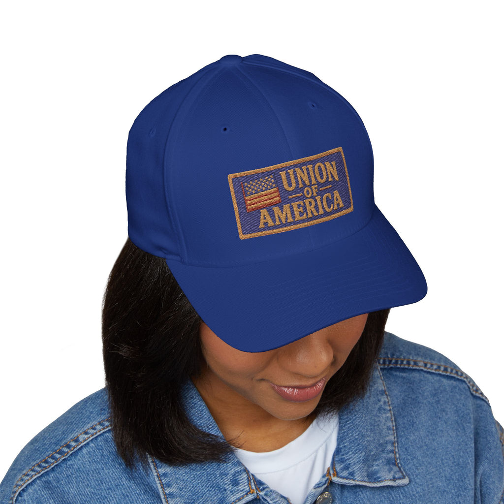 Union Of America Fitted Embroidered Cap