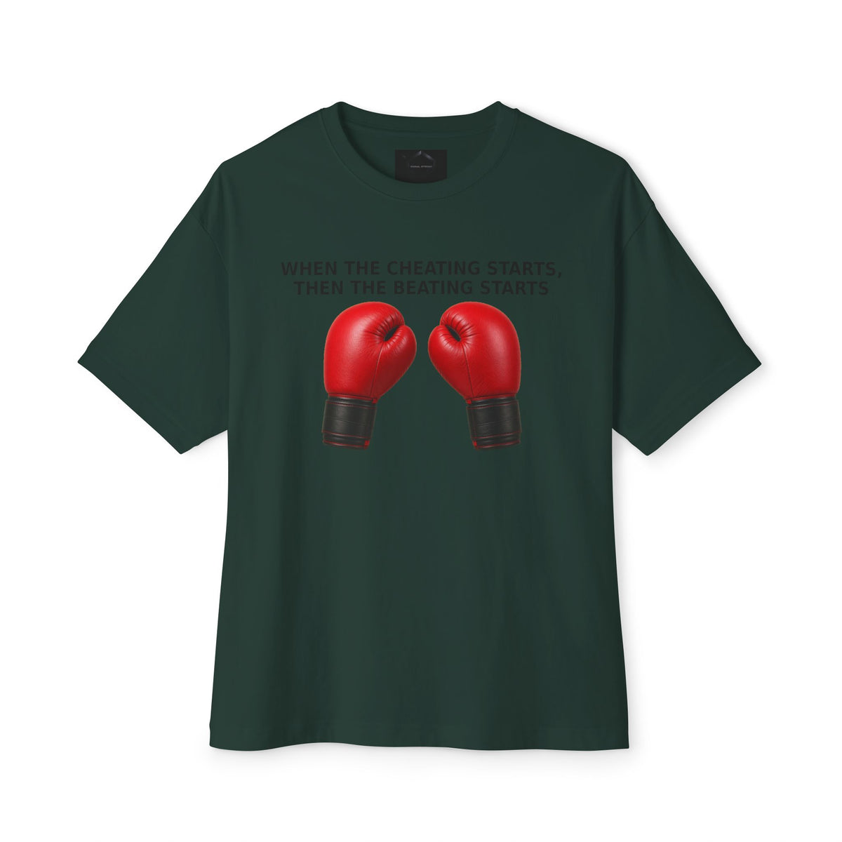 Signal Strong When The Cheating Starts Unisex Oversized Boxy Tee