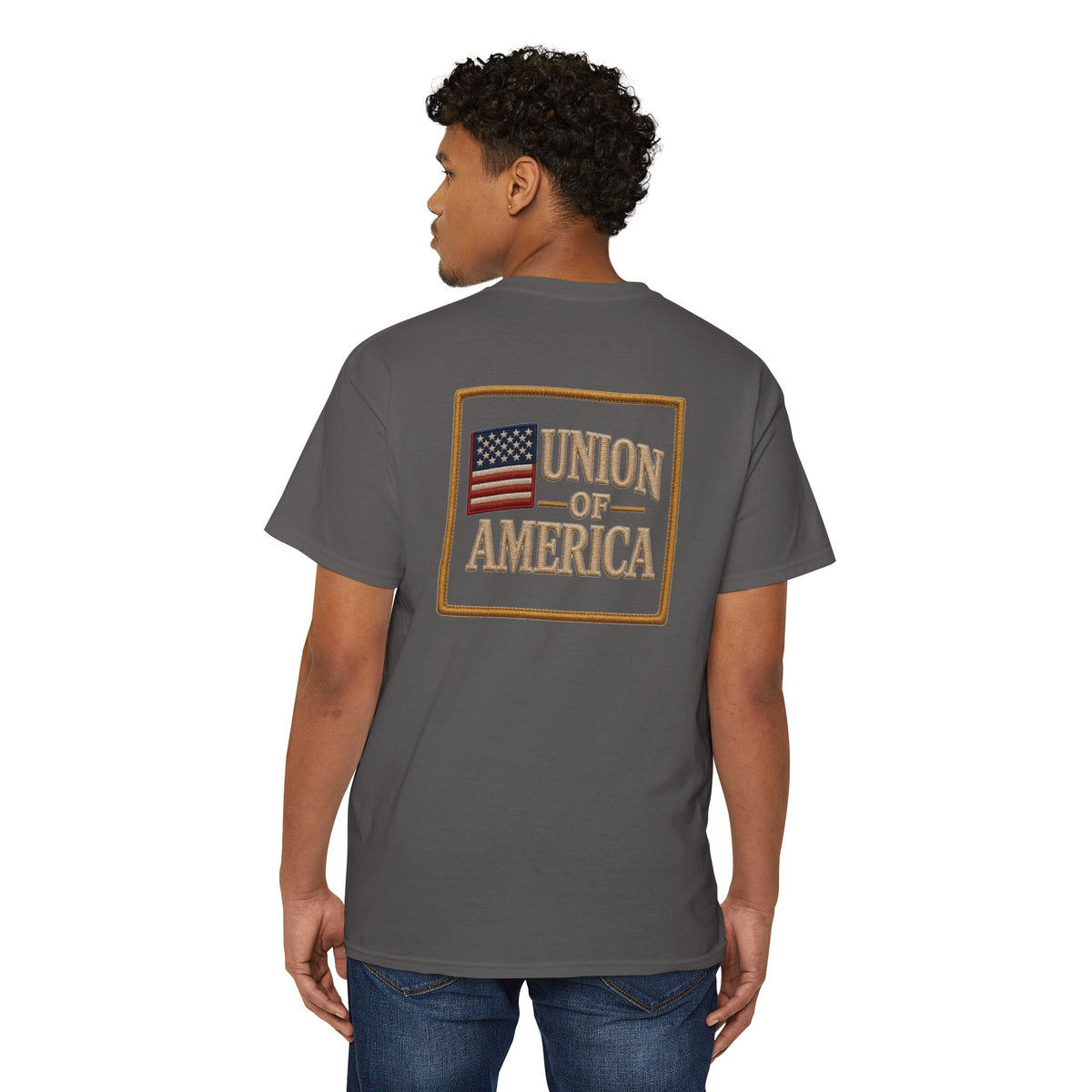Union Of America  Pocket T Union Made in America Vintage Flag T-Shirt