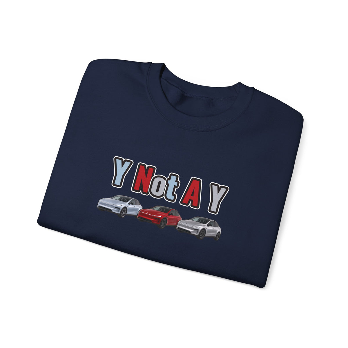 Y Not A Y Crewneck Sweatshirt — Y Not A Y Graphic (Car Trio)