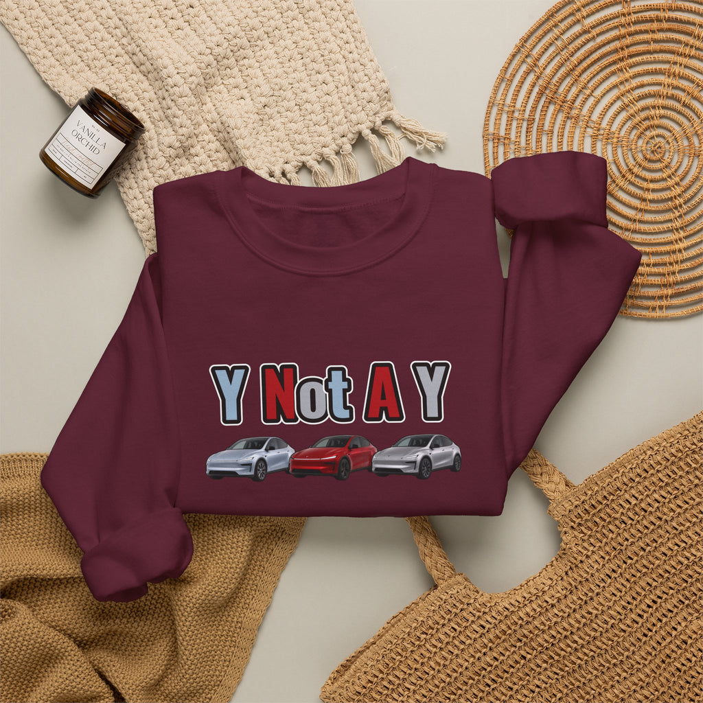 Y Not A Y Crewneck Sweatshirt — Y Not A Y Graphic (Car Trio)