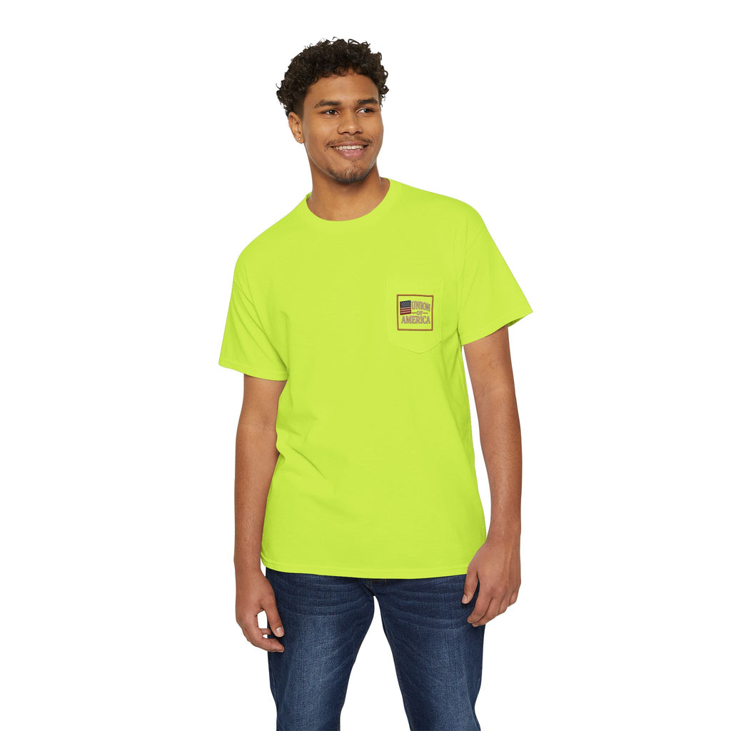 Union Of America  Pocket T Union Made in America Vintage Flag T-Shirt