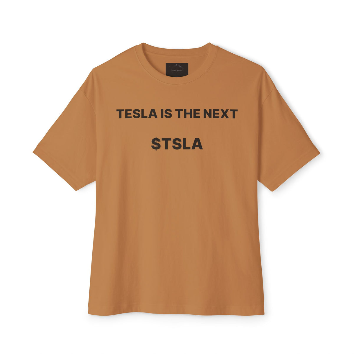 Tesla Is The Next $TSLA Graphic Tee — "TESLA IS THE NEXT TSLA" Oversized Boxy Shirt