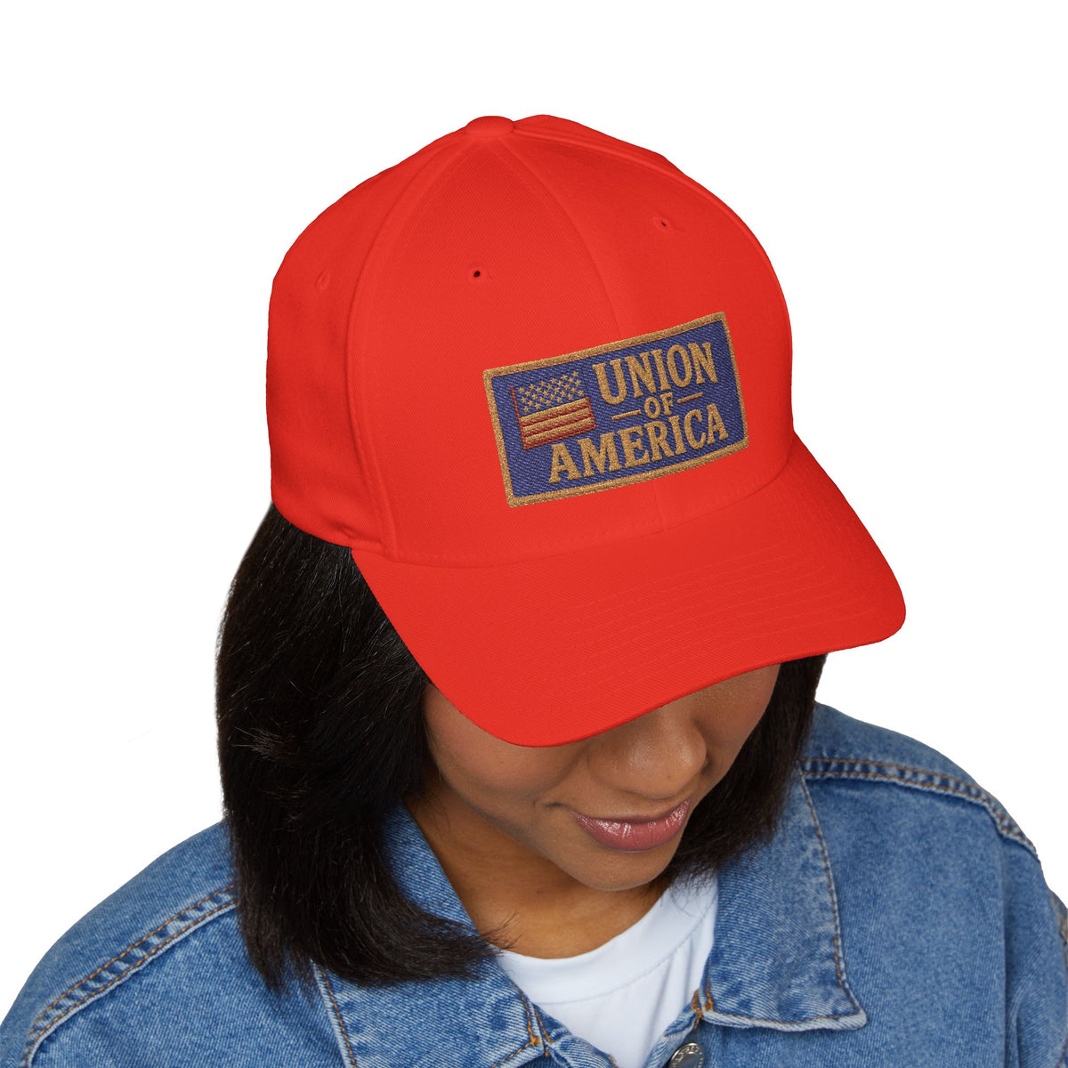 Union Of America Fitted Embroidered Cap