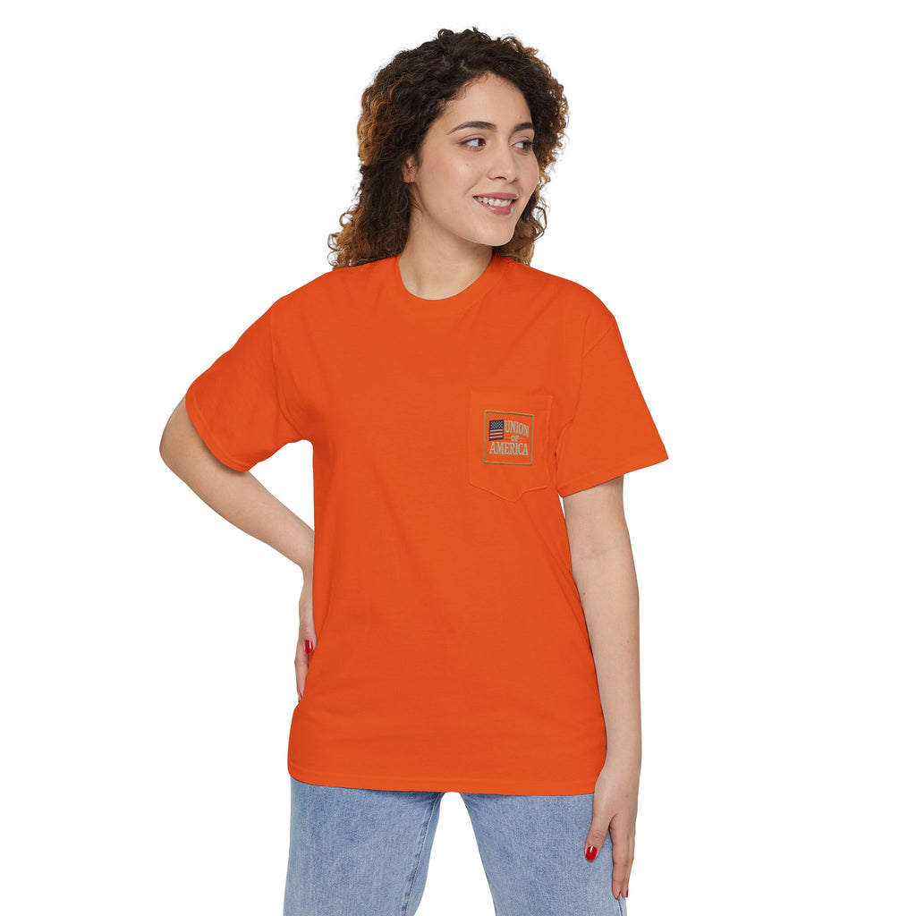 Union Of America  Pocket T Union Made in America Vintage Flag T-Shirt