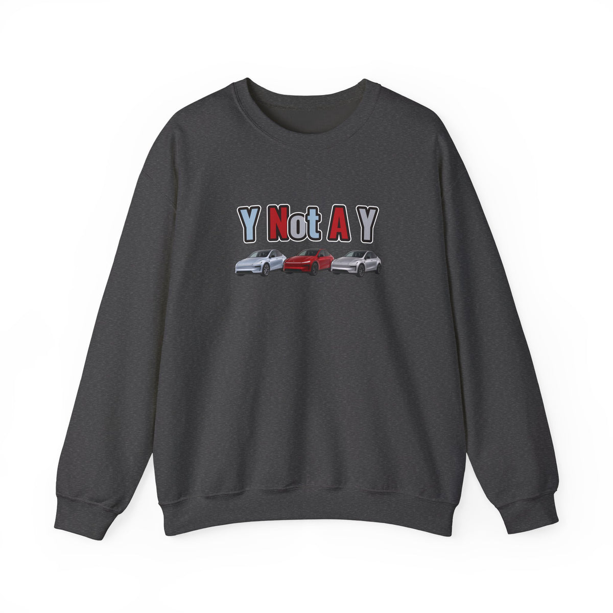 Y Not A Y Crewneck Sweatshirt — Y Not A Y Graphic (Car Trio)