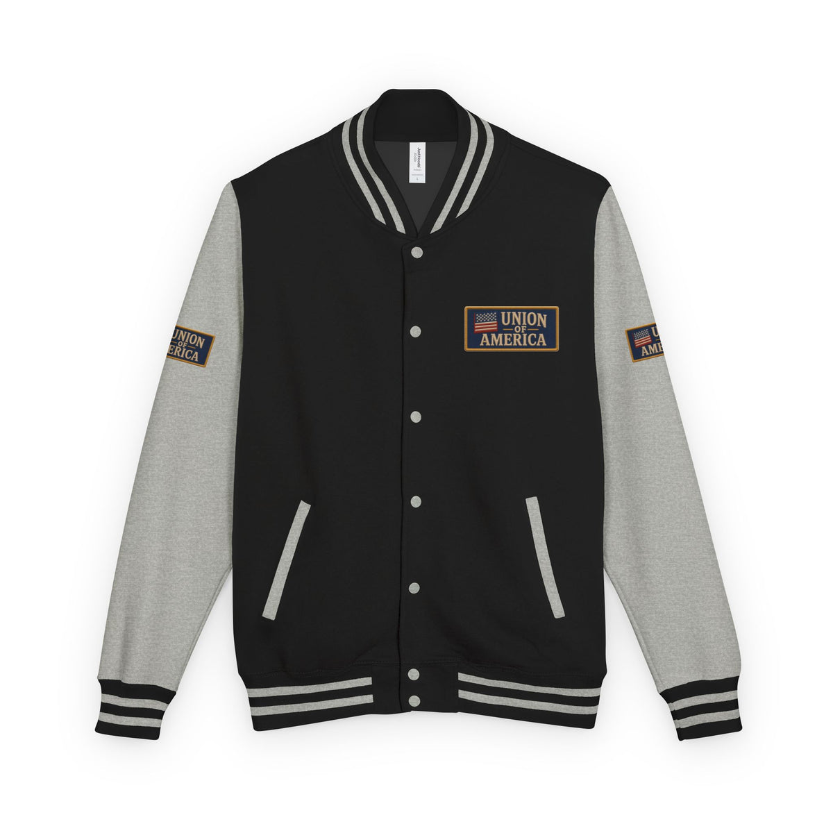 Union Of America Letterman Jacket — 'Union America' Patch Varsity Jacket (Signal Strong Patch)
