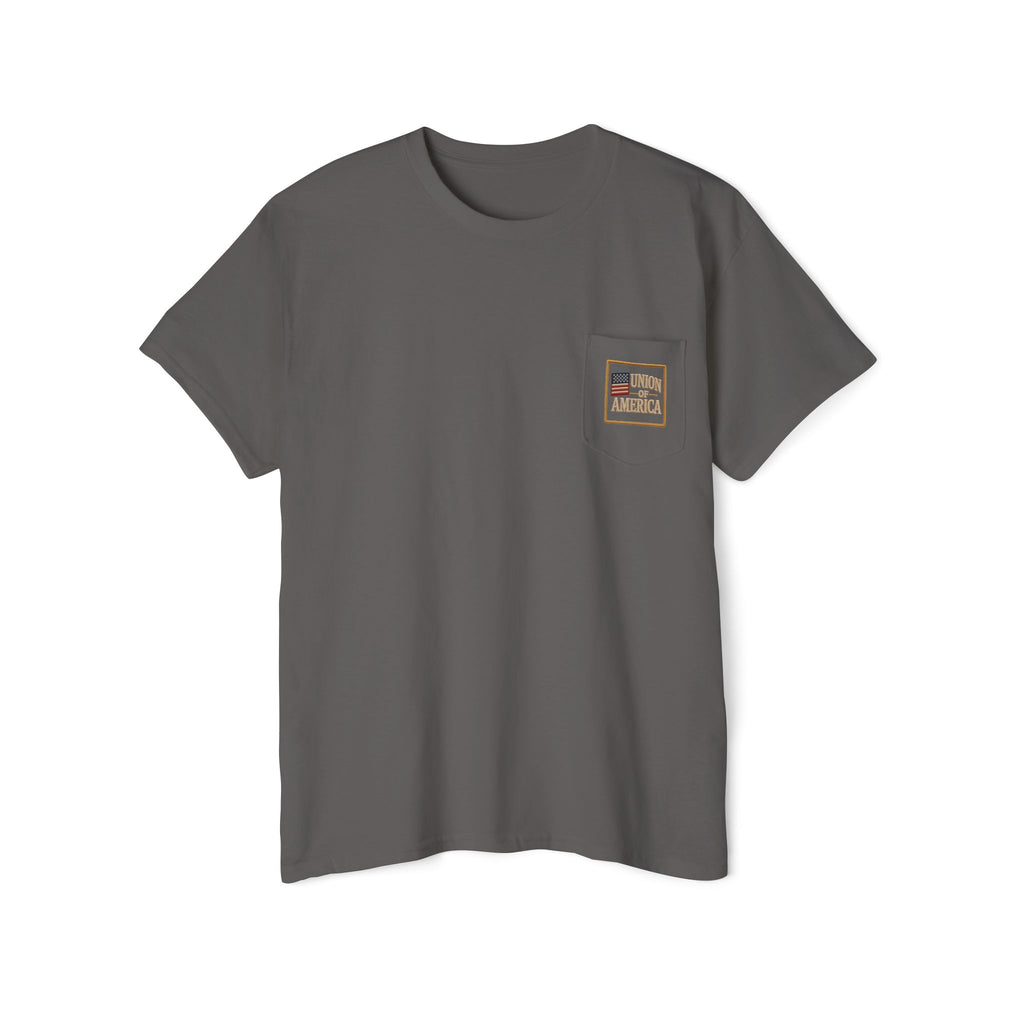 Union Of America  Pocket T Union Made in America Vintage Flag T-Shirt