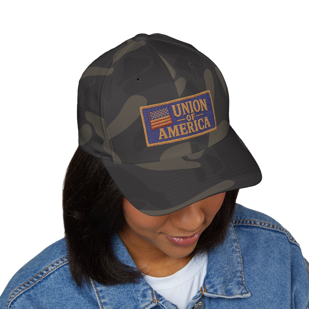 Union Of America Fitted Embroidered Cap