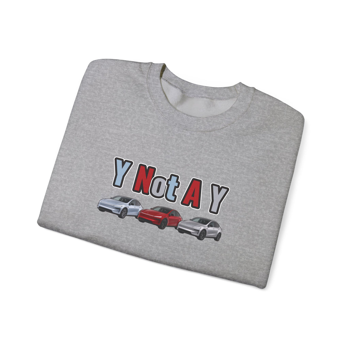 Y Not A Y Crewneck Sweatshirt — Y Not A Y Graphic (Car Trio)