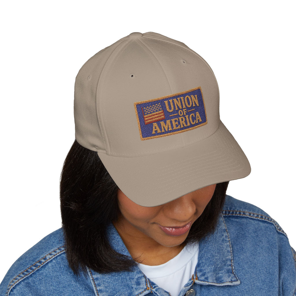 Union Of America Fitted Embroidered Cap