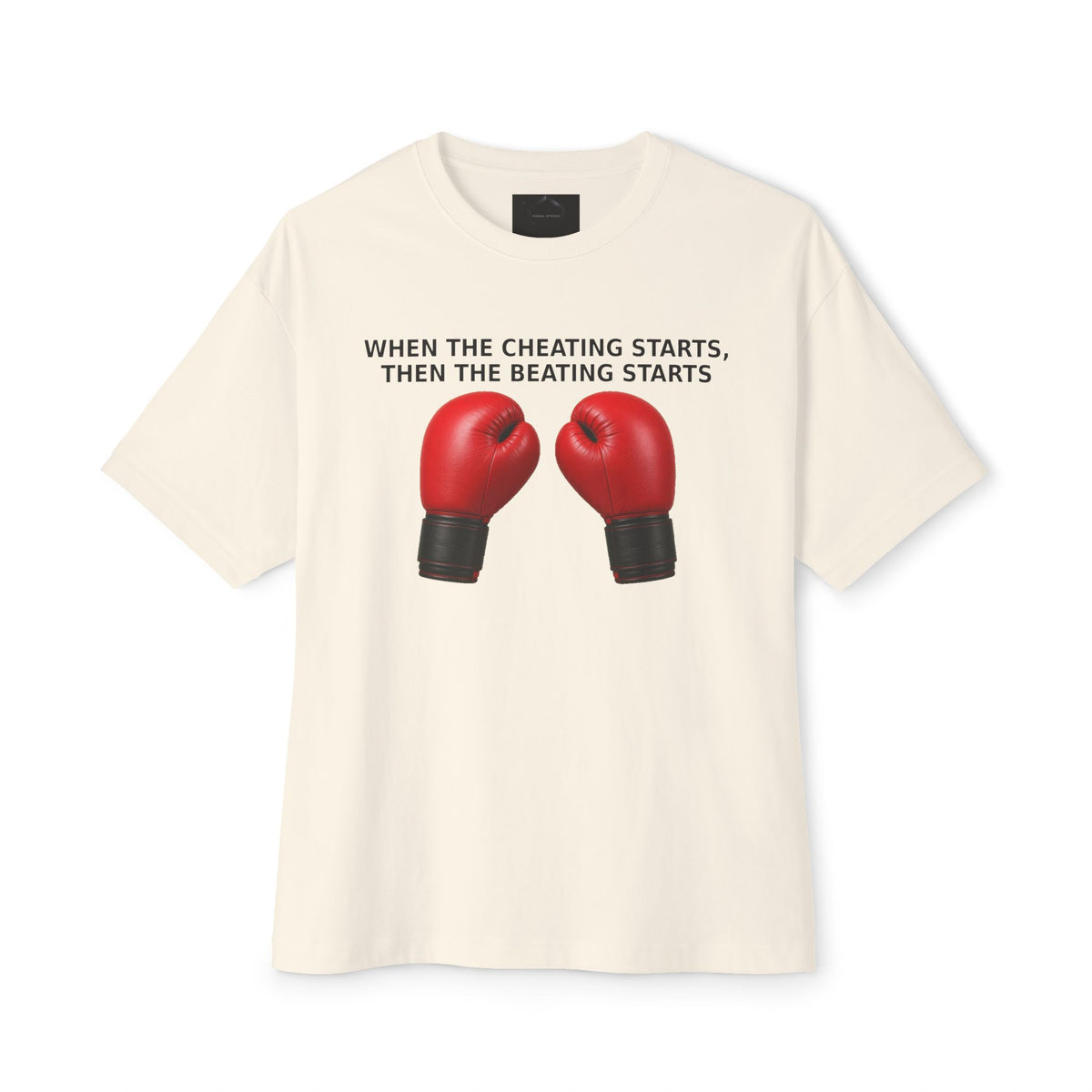 Signal Strong When The Cheating Starts Unisex Oversized Boxy Tee