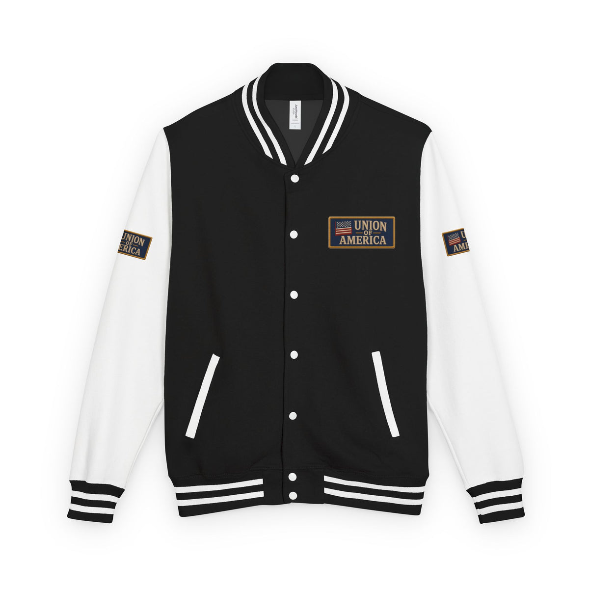 Union Of America Letterman Jacket — 'Union America' Patch Varsity Jacket (Signal Strong Patch)