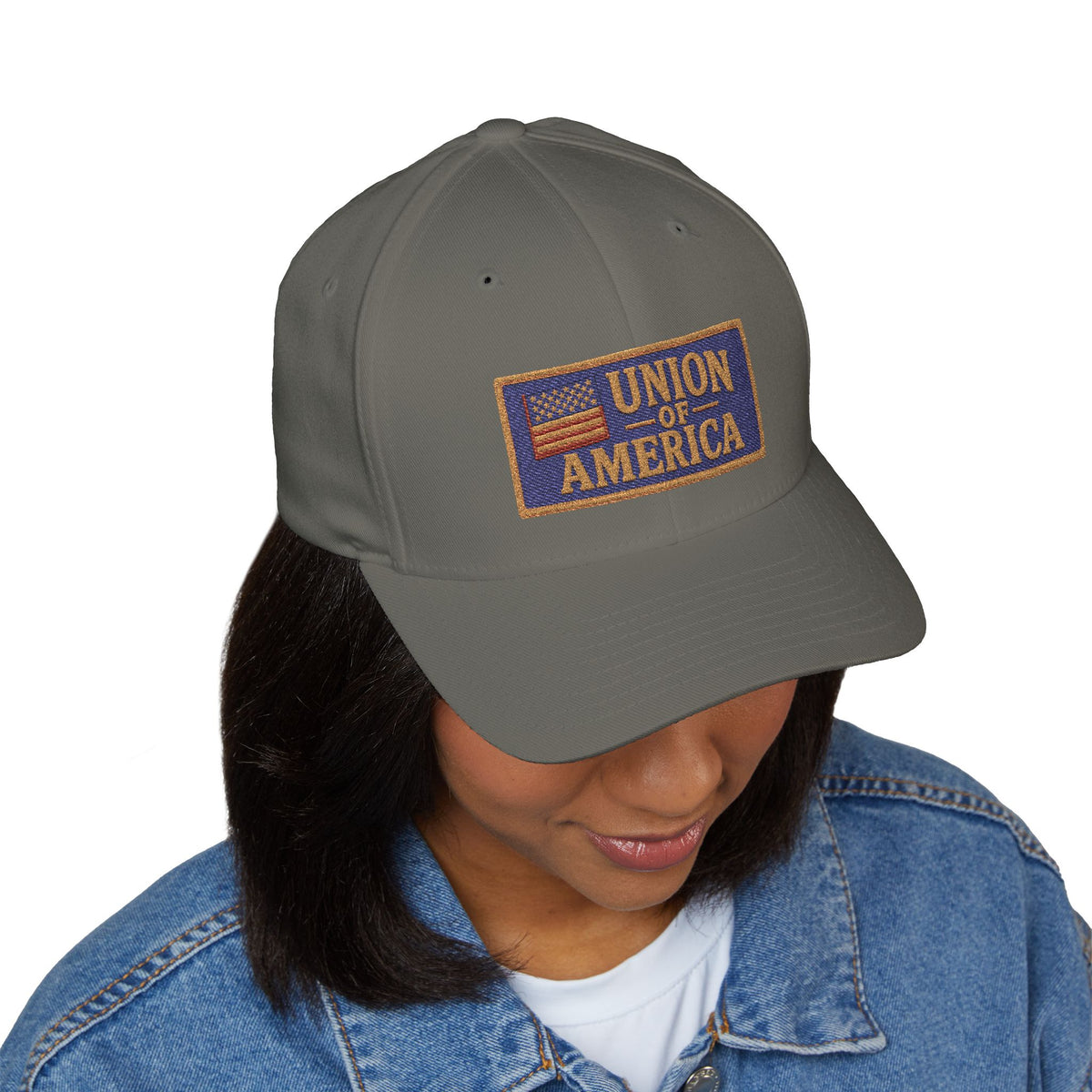 Union Of America Fitted Embroidered Cap