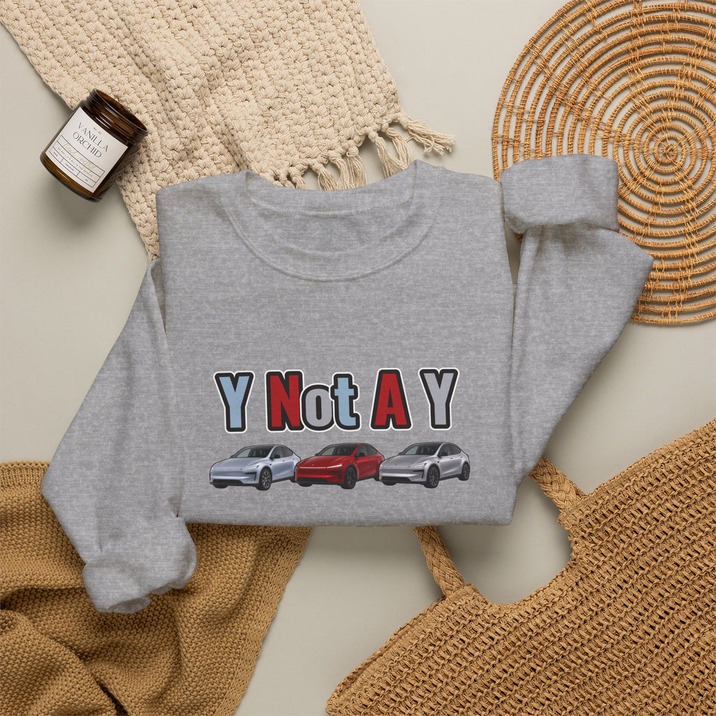 Y Not A Y Crewneck Sweatshirt — Y Not A Y Graphic (Car Trio)