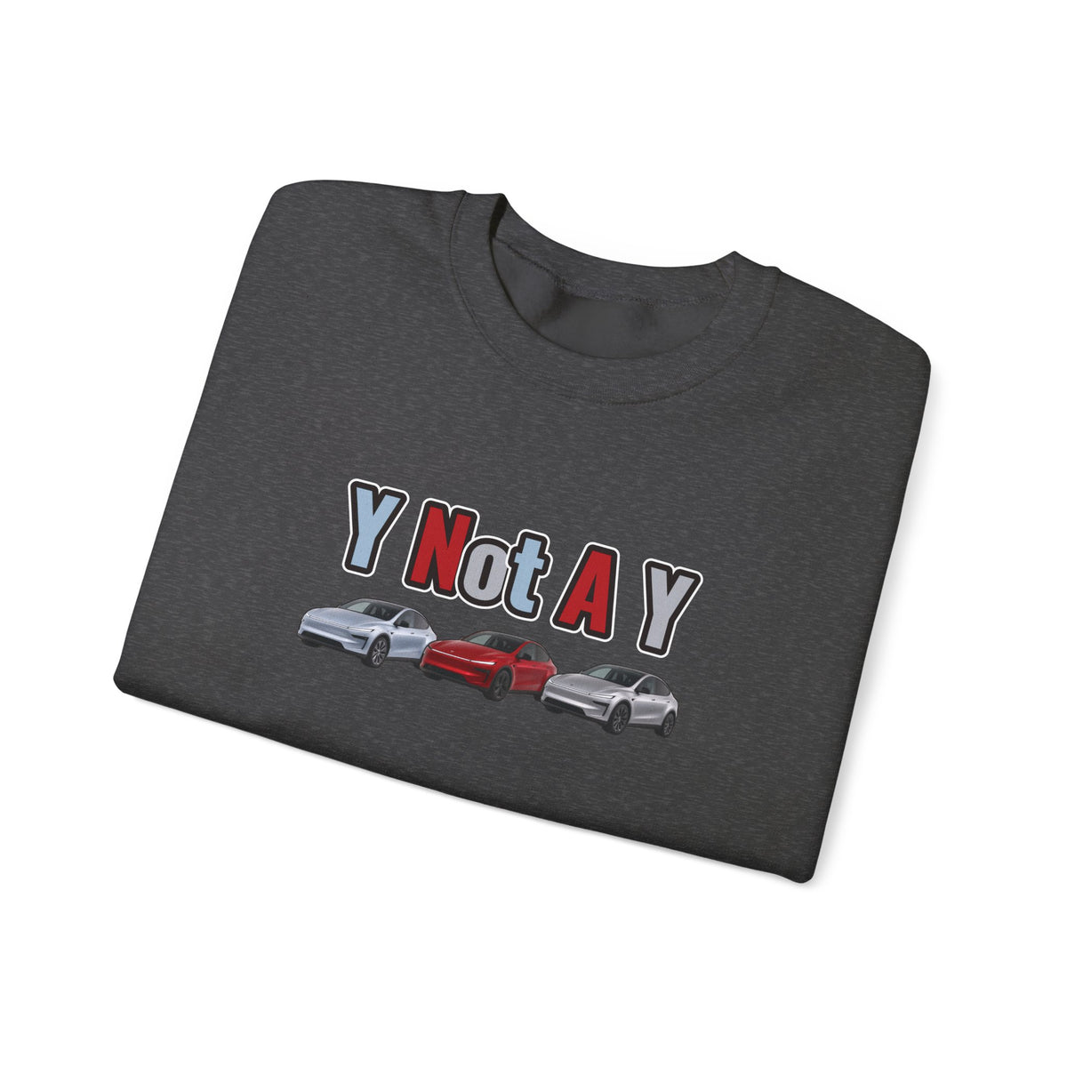 Y Not A Y Crewneck Sweatshirt — Y Not A Y Graphic (Car Trio)