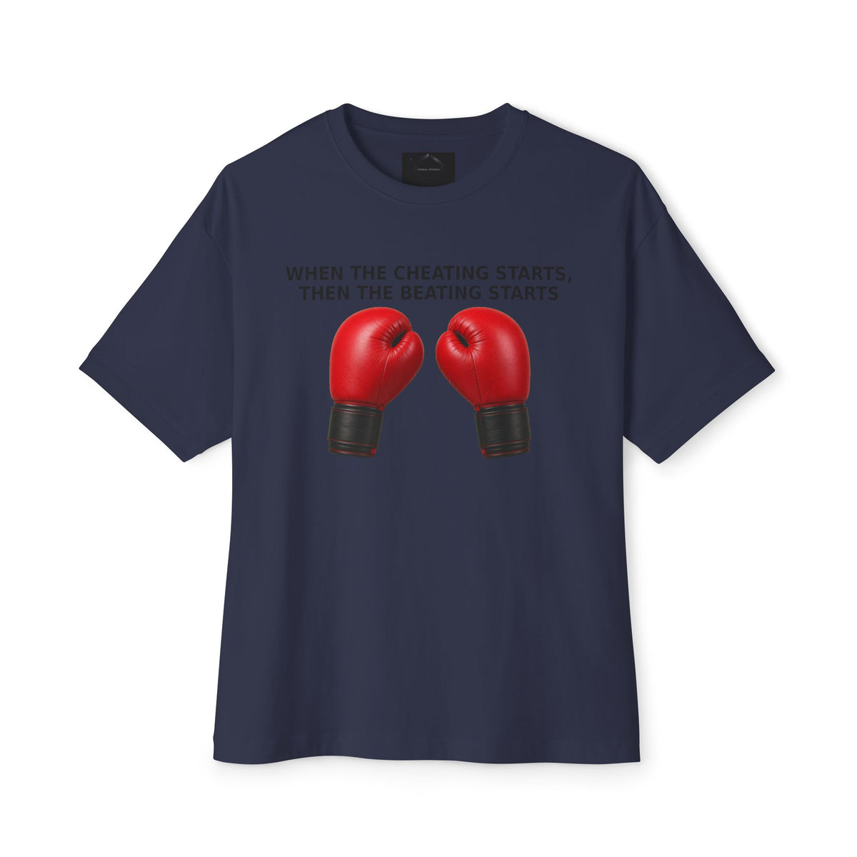 Signal Strong When The Cheating Starts Unisex Oversized Boxy Tee