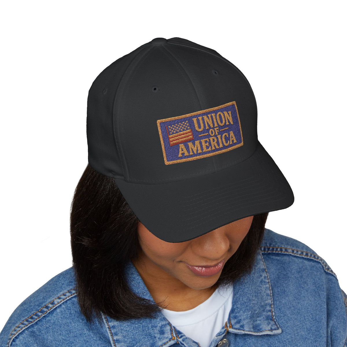 Union Of America Fitted Embroidered Cap