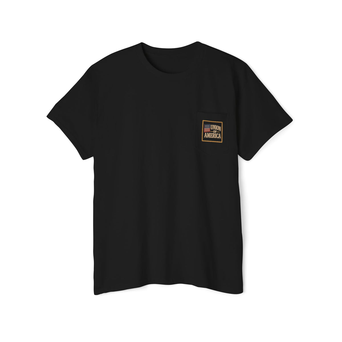 Signal Strong Union Of America Pocket T Union Made in America Vintage Flag T-Shirt