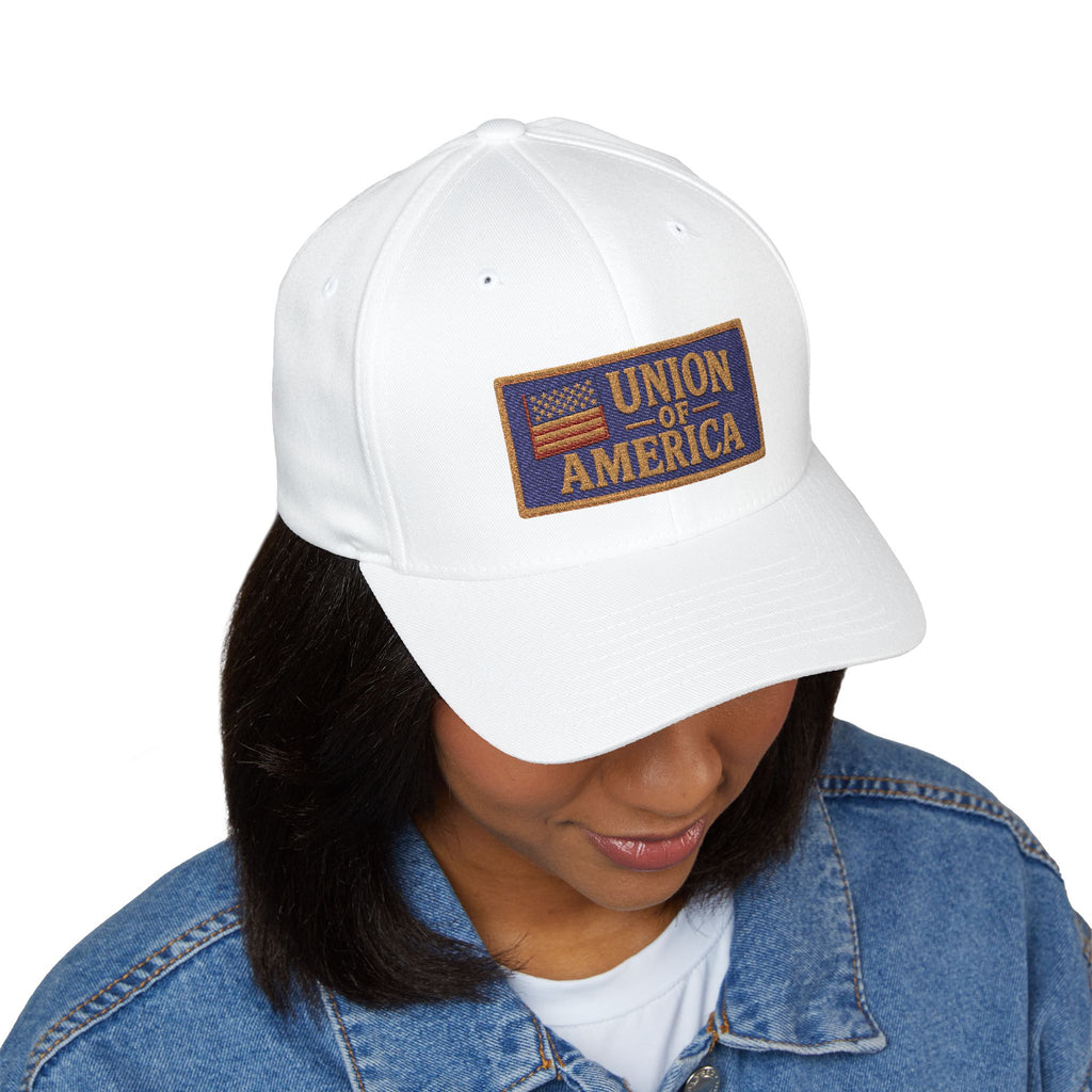 Union Of America Fitted Embroidered Cap