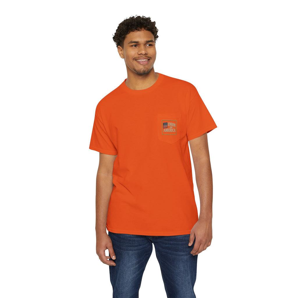 Union Of America  Pocket T Union Made in America Vintage Flag T-Shirt