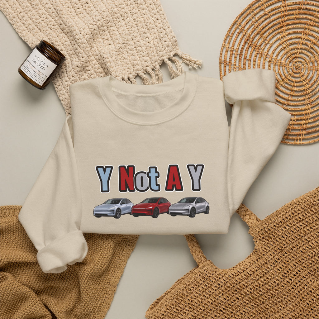 Y Not A Y Crewneck Sweatshirt — Y Not A Y Graphic (Car Trio)