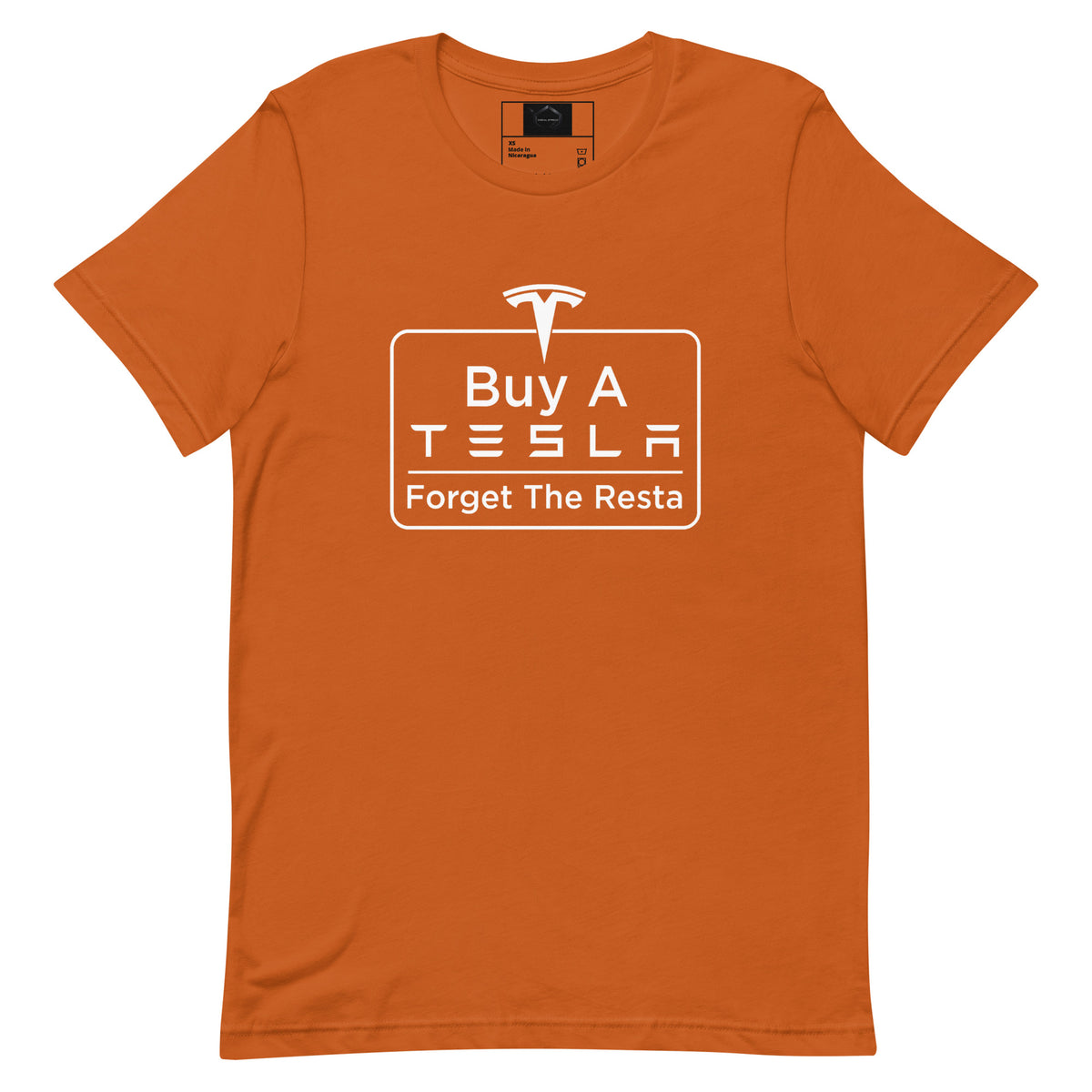 Buy A Tesla unisex t-shirt Autumn front