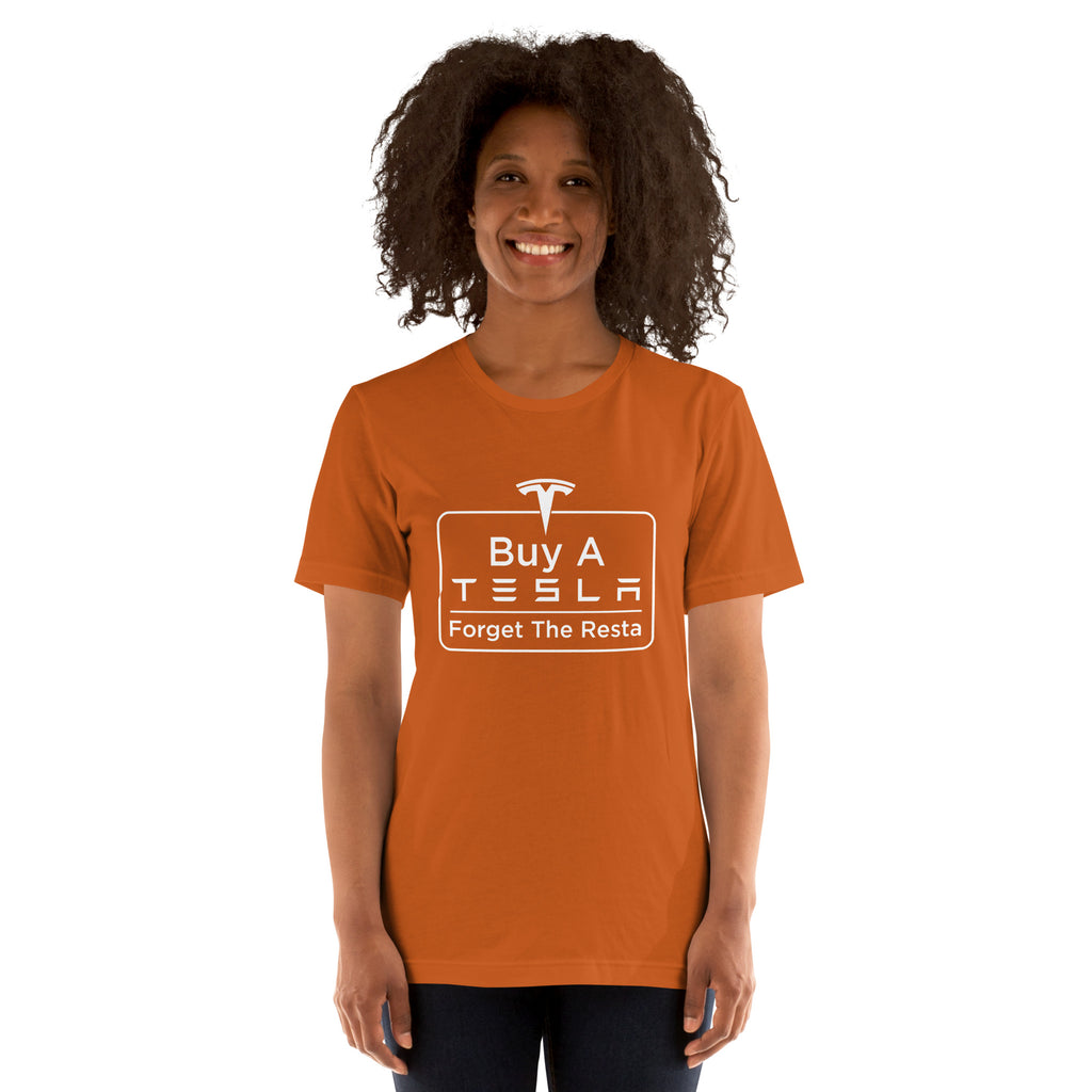 Buy A Tesla unisex t-shirt Autumn women's front