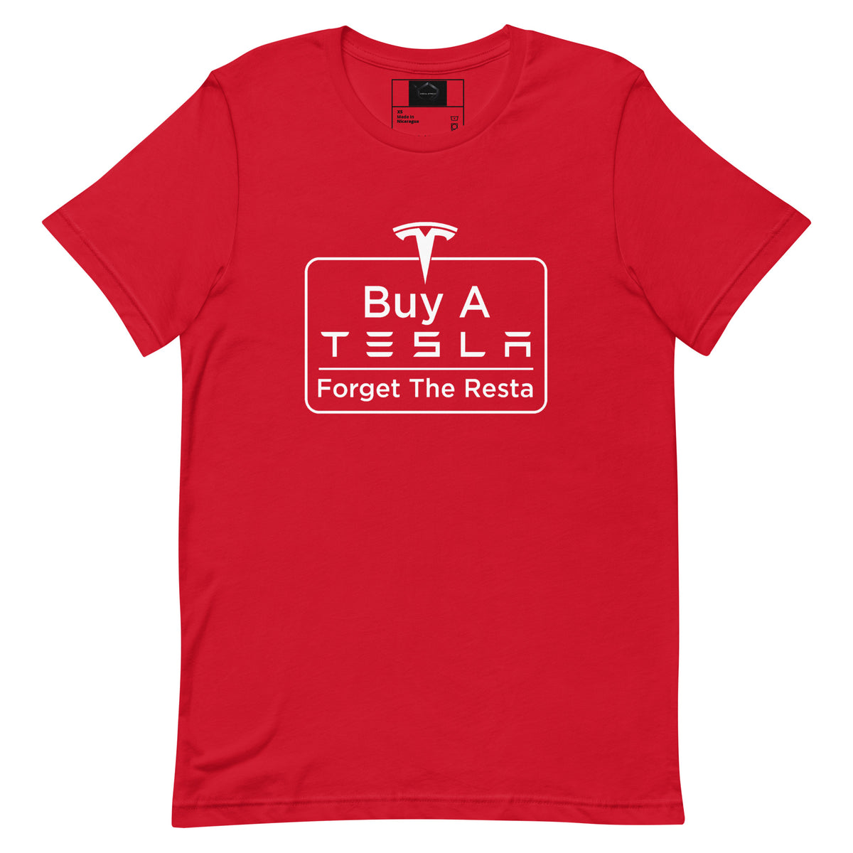Buy A Tesla unisex t-shirt Red front